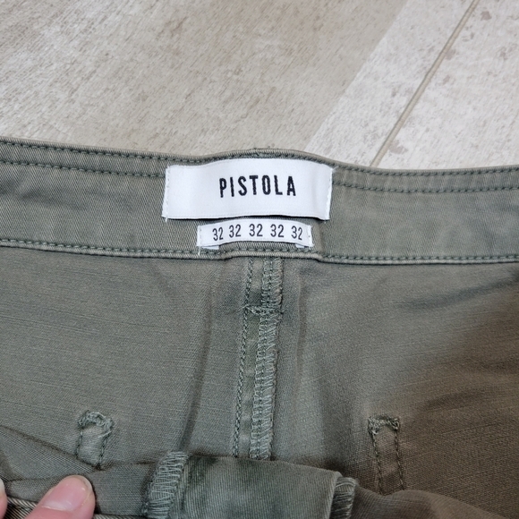 Pistola Lace Up Ankle Army Green Cargo Crops Pants - Picture 3 of 10